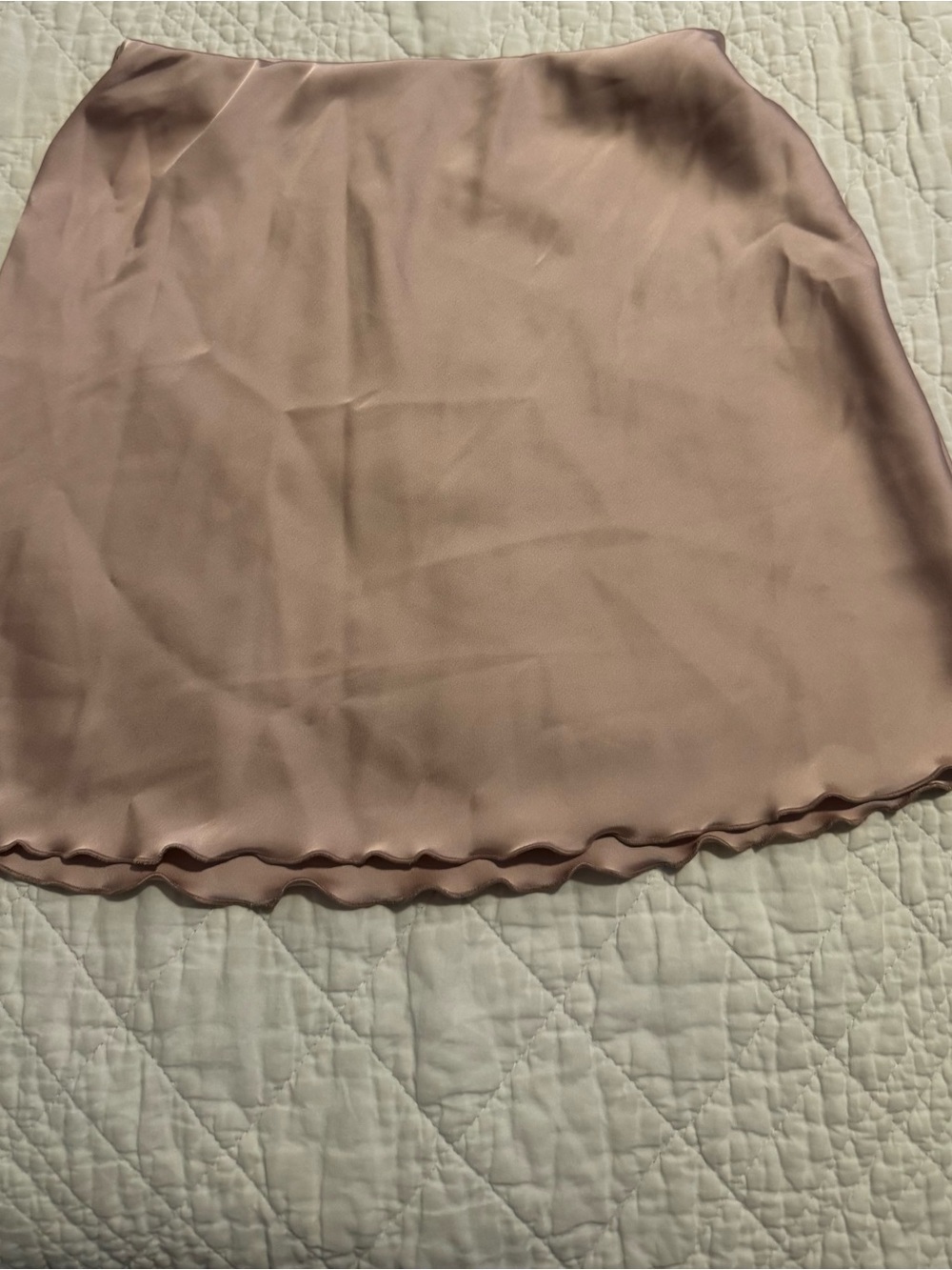 H&M Satin Mini Skirt in Dusty Rose
